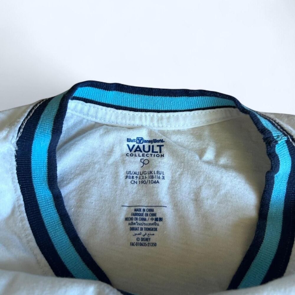 Disney Men's White and Blue T-shirt Large 10th anniversary - Picture 3 of 6